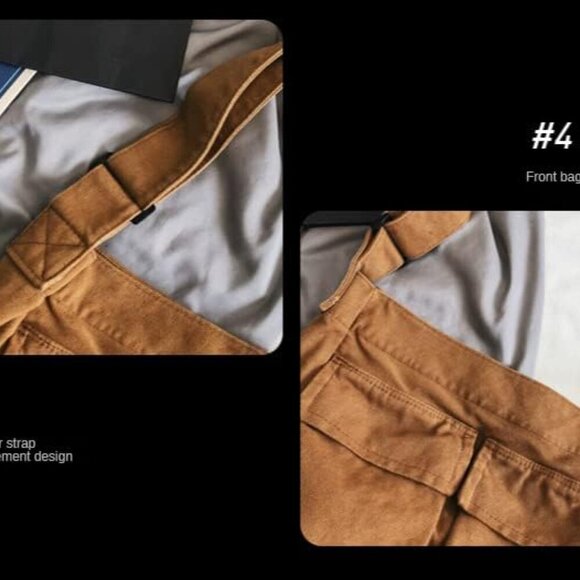 Canvas Messenger Bag Large Crossbody Bag with Multiple Pockets Canvas Shoulder T - Picture 6 of 7